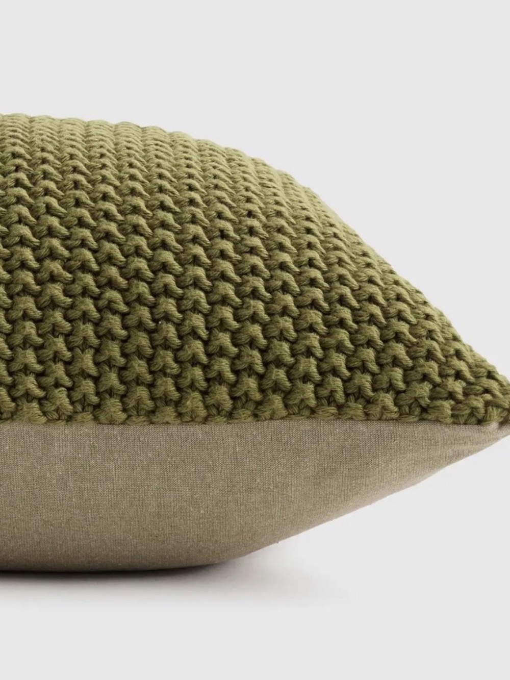 NWOT Quince Set of 2 Cotton Fisherman Pillow Covers, 20 X 20 (Olive) - Picture 5 of 6